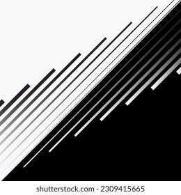 Smooth vector transition from black to white with straight dotted lines, Modern vector background.