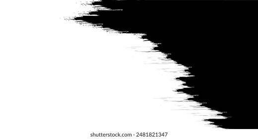 Smooth vector transition from black to white with straight broken lines. Modern vector background for transition from one image to another