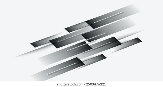 Glatter Vektorübergang von Schwarz zu Weiß. Abstrakte Streifen. Für Wandgestaltung, Interieur, Polygraphie, Kleidung, Web.Striped Muster, Trendy Vektorhintergrund