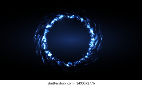 Smooth vector vortex on a dark background. Abstract background