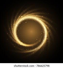 Smooth vector vortex on a dark background. Abstract background