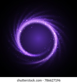 Smooth vector vortex on a dark background. Abstract background