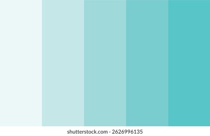 A smooth vertical gradient palette transitioning from icy white to aqua and teal. Perfect for modern designs, branding, decor themes, and digital creative projects.