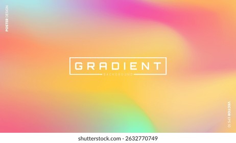 Fundo de gradiente vibrante e suave com um espectro de tons rosa, amarelo e azul