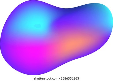 Smooth and vibrant gradient with a fluid, organic shape creates a modern and dynamic abstract background, perfect for various design projects