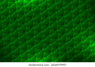 Smooth, vibrant green circle pattern that creates an abstract background, evoking feelings of calmness and creativity in a modern, artistic style. Vector illustration.