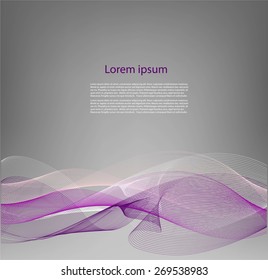 Smooth violet nlines with text