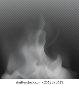 Efeito de nevoeiro suave de volume sobre fundo preto transparente. Ilustração vetorial para criar profundidade e foco local. Pode ser usado para modelar seu design. EPS10