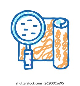 Glatte Tapete doodle Symbol Skizze Vektor. sanftes Tapetenzeichen. einzelne Symbolgrafik