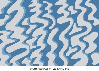 Glühende Wasserflussbewegung, Sommerhintergrund - Stockgrafik