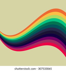 Smooth Wave Curve Lines background vector