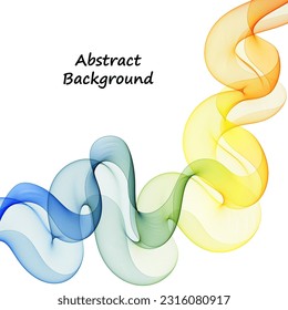Smooth wave flow. Color wave. abstract design.