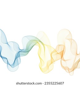 Smooth wave flow. Color wave. abstract design.