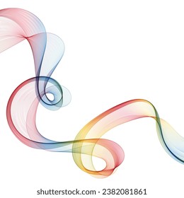 Smooth wave flow. Color wave. abstract design elements.