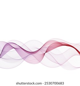 Smooth wave flow. Color wave. abstract design.