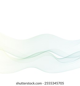 Smooth wave flow. Color wave. abstract design elements. Eps 10