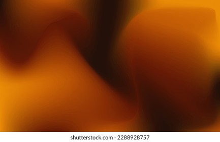 Smooth wave gradient mesh background vector. Abstract design illustration on soft yellow, dark orange, black. vibrant blend template. Suitable for wallpaper, banner, landing page, decoration