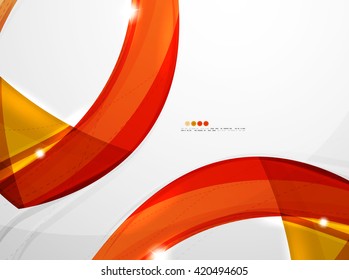 Smooth wave line abstract background - color curve stripes and lines in motion concept and with light and shadow effects. Presentation banner and business card message design template