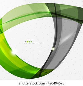Fondo abstracto de la línea de onda suave - franjas de curva de color y líneas en el concepto de movimiento y con efectos de luz y sombra. Banner de presentación y plantilla de diseño de mensajes de tarjeta de visita