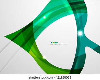 Smooth wave line abstract background - color curve stripes and lines in motion concept and with light and shadow effects. Presentation banner and business card message design template