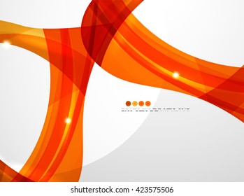 Fondo abstracto de la línea de onda suave - franjas de curva de color y líneas en el concepto de movimiento y con efectos de luz y sombra. Banner de presentación y plantilla de diseño de mensajes de tarjeta de visita