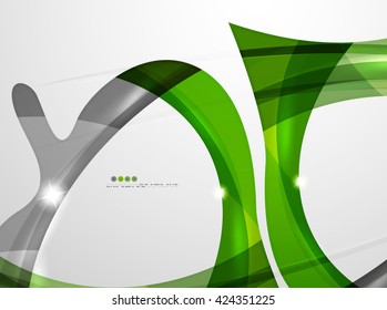 Fondo abstracto de la línea de onda suave - franjas de curva de color y líneas en el concepto de movimiento y con efectos de luz y sombra. Banner de presentación y plantilla de diseño de mensajes de tarjeta de visita