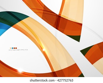 Fondo abstracto de la línea de onda suave - franjas de curva de color y líneas en el concepto de movimiento y con efectos de luz y sombra. Banner de presentación y plantilla de diseño de mensajes de tarjeta de visita
