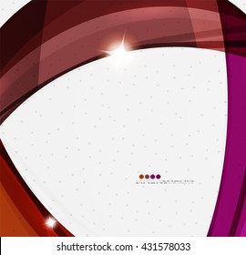 Smooth wave line abstract background - color curve stripes and lines in motion concept and with light and shadow effects. Presentation banner and business card message design template