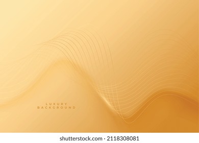 smooth wave lines golden premium background