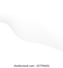 Smooth wave of the lines. Gray Beautiful transparent texture. Background publications and printing.