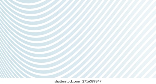 Textur glatter Wellenlinien. Weiße, wellenförmige Streifen auf hellblauem Hintergrund. Verzerrte und gekrümmte Linien Tapete. Meerwasser- oder Luftwindkonzept. Vorlage für Vektordesign