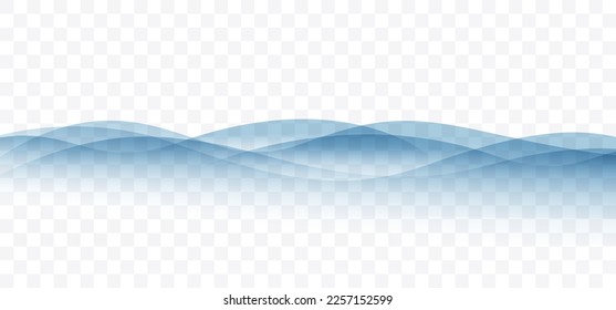 Smooth wave pattern. Transparent water wave background.