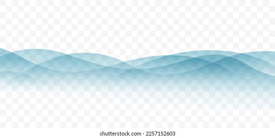 Smooth wave pattern. Transparent water wave background.