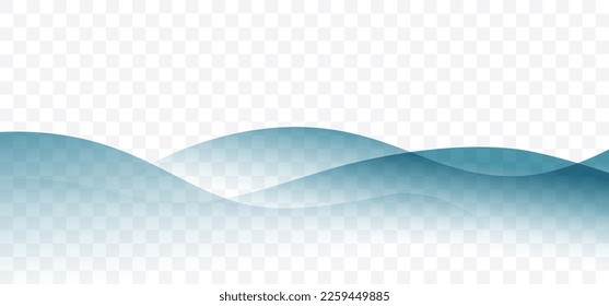 Smooth wave pattern. Transparent water wave background.