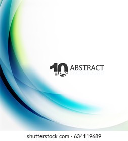 Smooth wave template. Abstract background - vector eps10 illustration