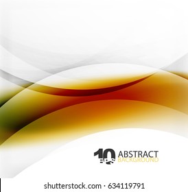 Smooth wave template. Abstract background - vector eps10 illustration