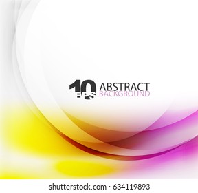 Smooth wave template. Abstract background - vector eps10 illustration