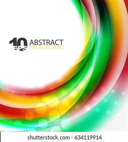 Smooth wave template. Abstract background - vector eps10 illustration