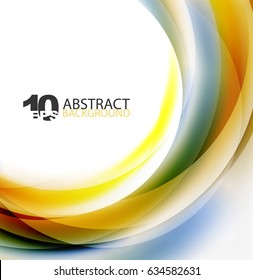 Smooth wave template. Abstract background - vector eps10 illustration