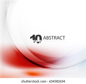 Smooth wave template. Abstract background - vector eps10 illustration