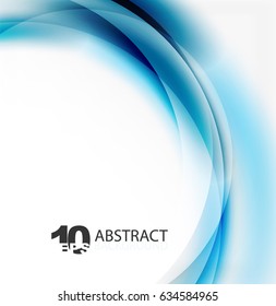 Smooth wave template. Abstract background - vector eps10 illustration