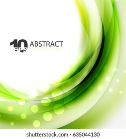Smooth wave template. Abstract background - vector eps10 illustration