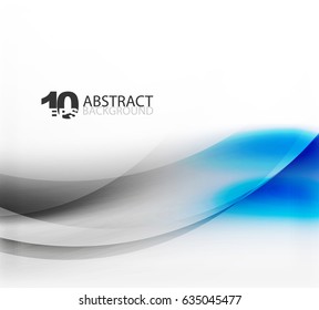 Smooth wave template. Abstract background - vector eps10 illustration