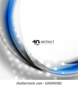 Glatte Wellenvorlage. Abstrakter Hintergrund - Vektorgrafik10