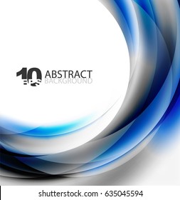 Smooth wave template. Abstract background - vector eps10 illustration
