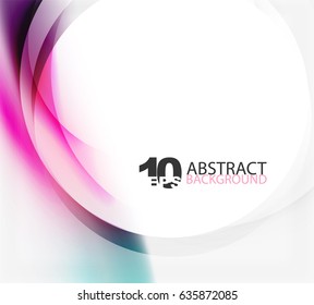 Smooth wave template. Abstract background - vector eps10 illustration