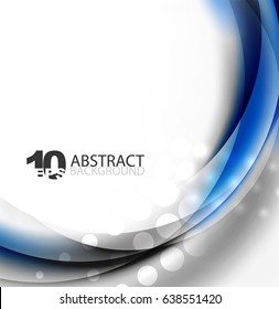 Smooth wave template. Abstract background - vector eps10 illustration