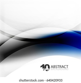 Smooth wave template. Abstract background - vector eps10 illustration