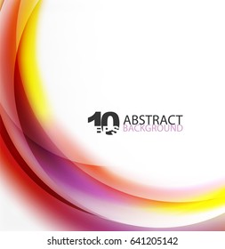 Smooth wave template. Abstract background - vector eps10 illustration