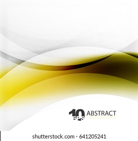 Smooth wave template. Abstract background - vector eps10 illustration